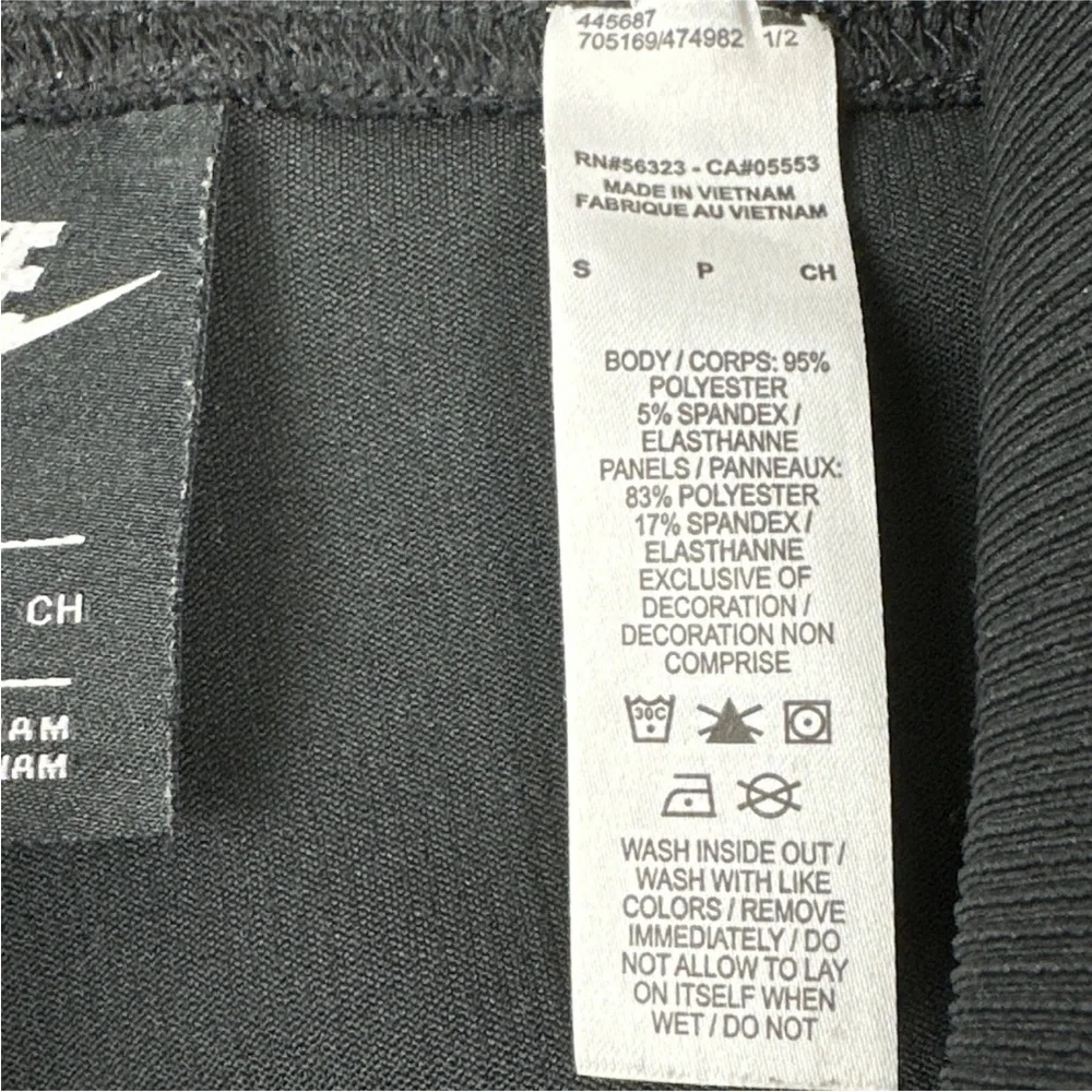NIKE AIR Shorts Womens Small Black Poly Stretch Tight Athletic Fit DB3826-010
